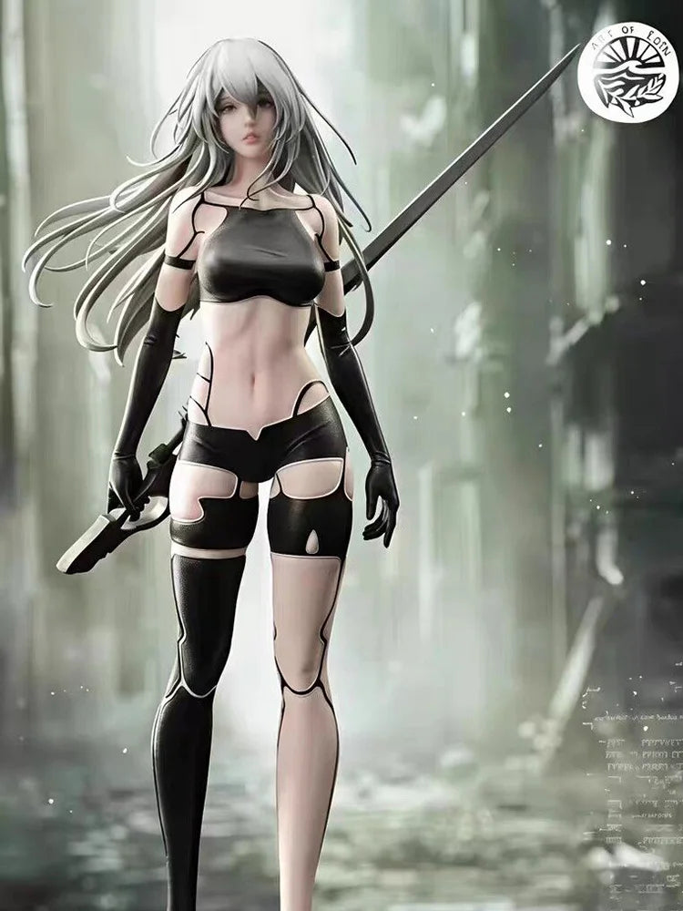 Nier Automata Anime Peripherals Otaku Collectibles A2 Battle Damaged Ver 2b Statues 50cm Garage Kits Replica Version Collectbles