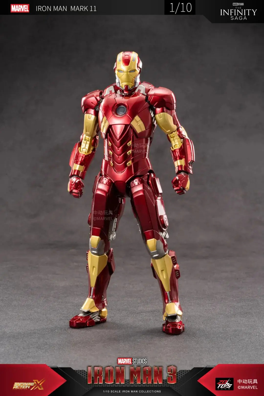 Original ZD Toys Iron Man Tony Stark MK9 MK14 MK12 MK27 MK15 MK35 MK22 MK40 Hammerhead Action Figure Anime Collect Model Gifts