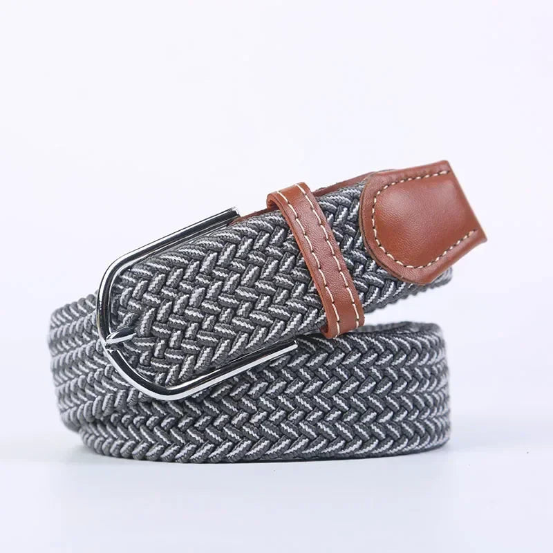 Women's Belt Fashion Casual Woven Elastic Belt Outdoor Sports Military Tactical Strap Climbing Work Belt Unisex Jeans Pants