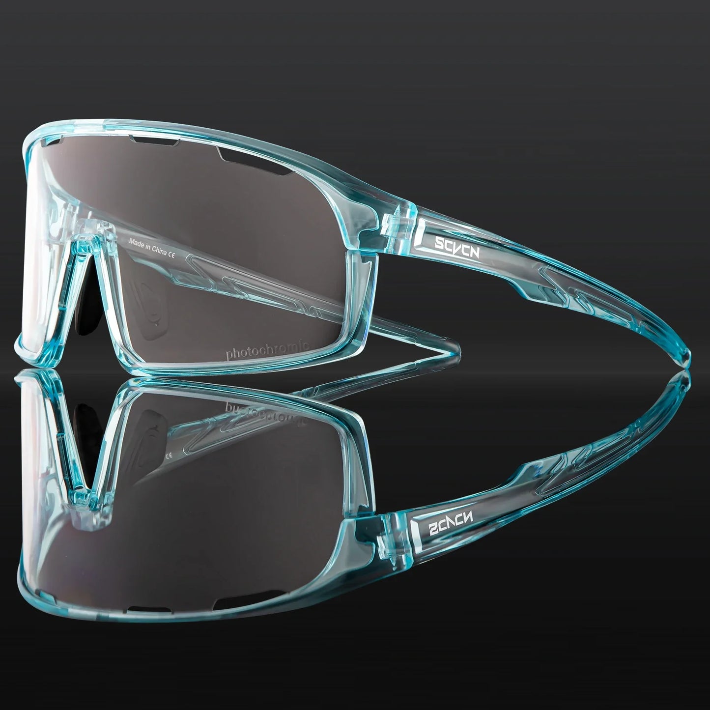 SCVCN Photochromic Cycling Sunglasses Cycling Glasses UV400 Bicycle Eyewear Sports MTB Outdoor Bike Goggles Sunglasses Eyepieces