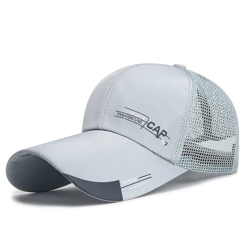 2024 Sports Cap Mens Hat For Fish Outdoor Fashion Line Baseball Cap Long Visor Brim Shade Snapback Sun Hat Bone Gorras Casquette