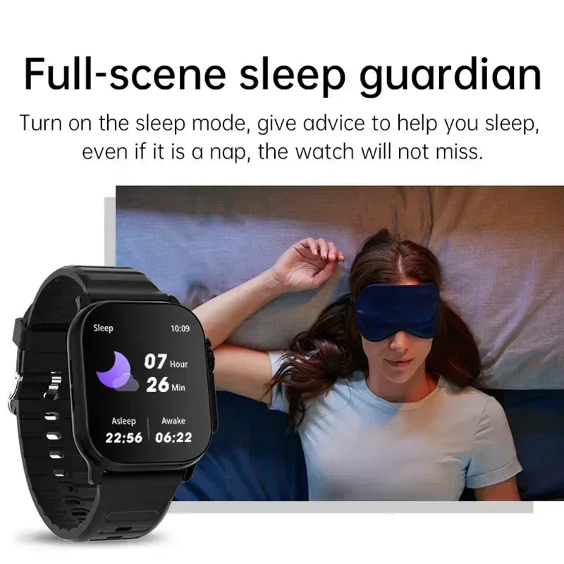 Smart Watch with Full Touch HD Screen 2.08" 49mm NFC Support Magnetic Charging Bluetooth Calling Health & Fitness Tra