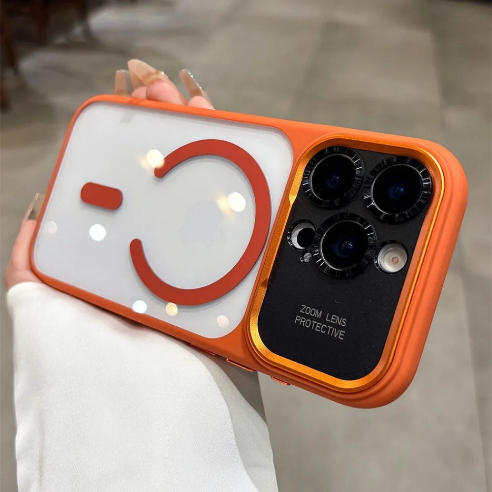 Original Clear Magnetic for Magsafe Case for iPhone 17 16 15 14 13 Pro Max 17 Air Full Lens Camera Protection Shockproof Cover