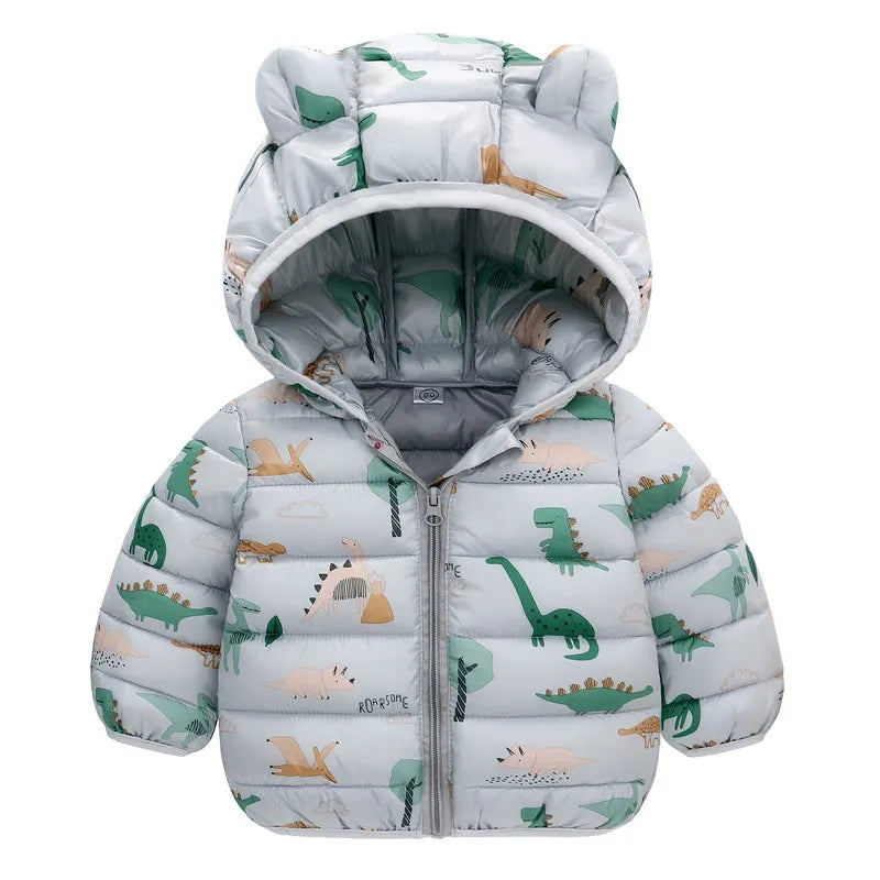Winter Baby Kids Light Jacket For Girls Hooded Children Outerwear Windproof Coat for Girls Warm Unisex Boys Jacket Thick Coat