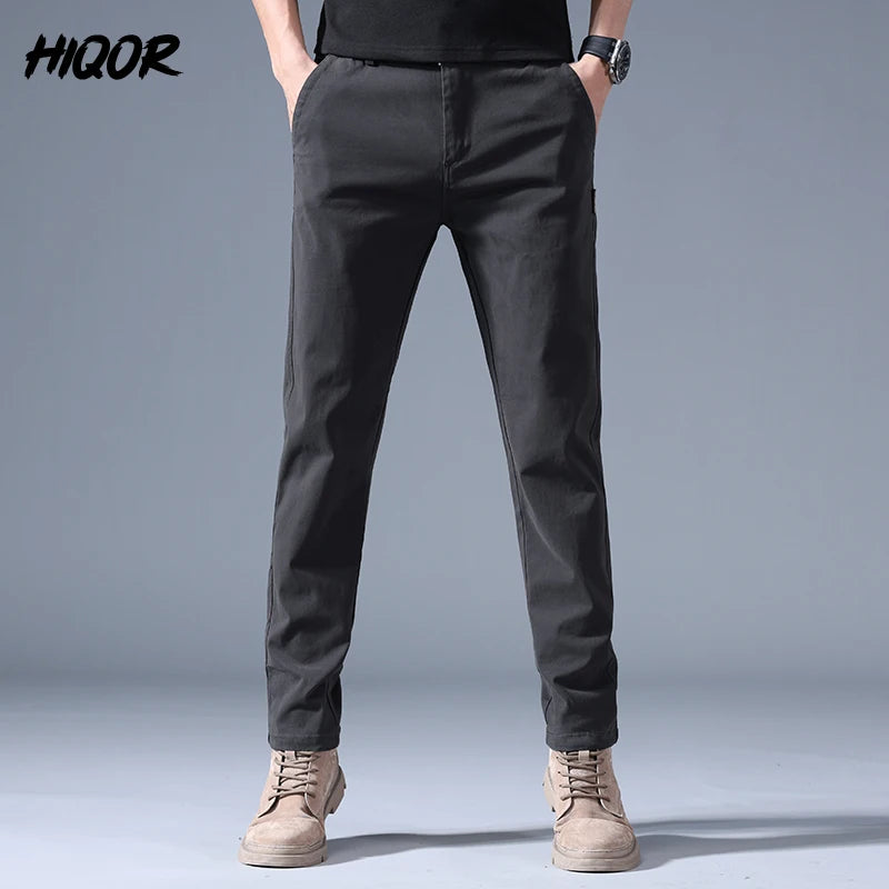 Men's Armygreen Casual Trousers Spring Autumn New In Fashion Versatile
