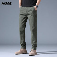 Men's Armygreen Casual Trousers Spring Autumn New In Fashion Versatile