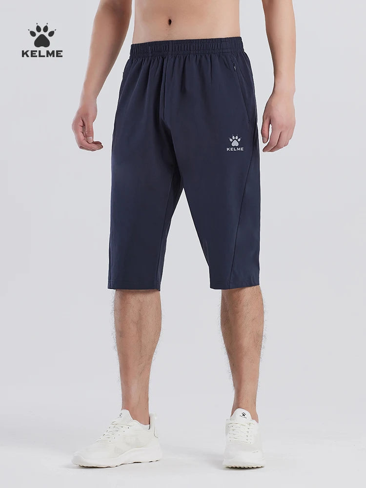 Kelme Sports Capris Men's Summer Breathable Fitness Shorts Football Training Ice Silk Running Shorts