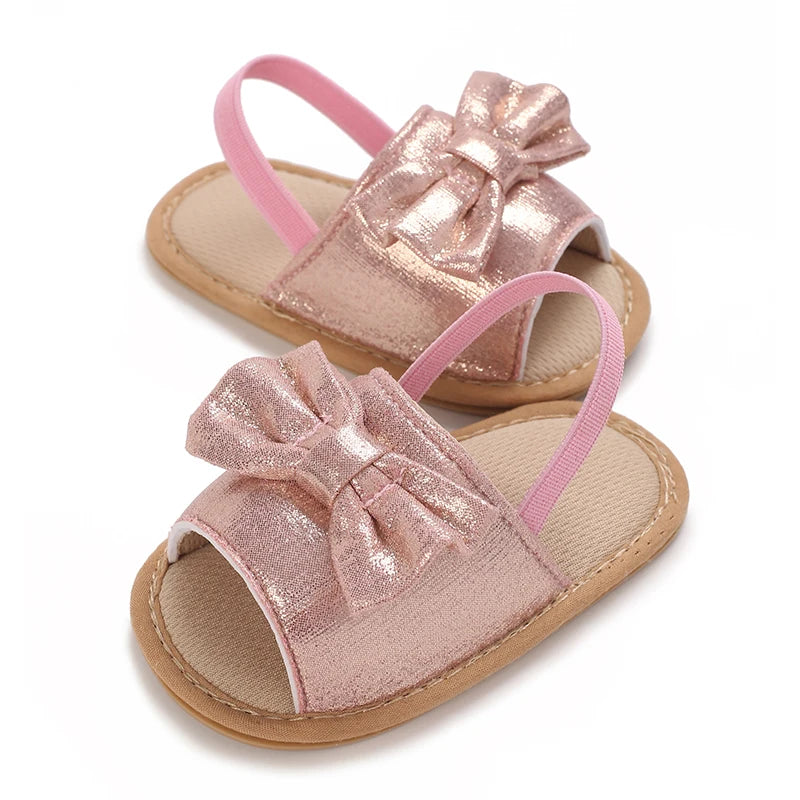 Baby Girl Princess Casual Sandals Bow Classic Retro Leather Multi Color