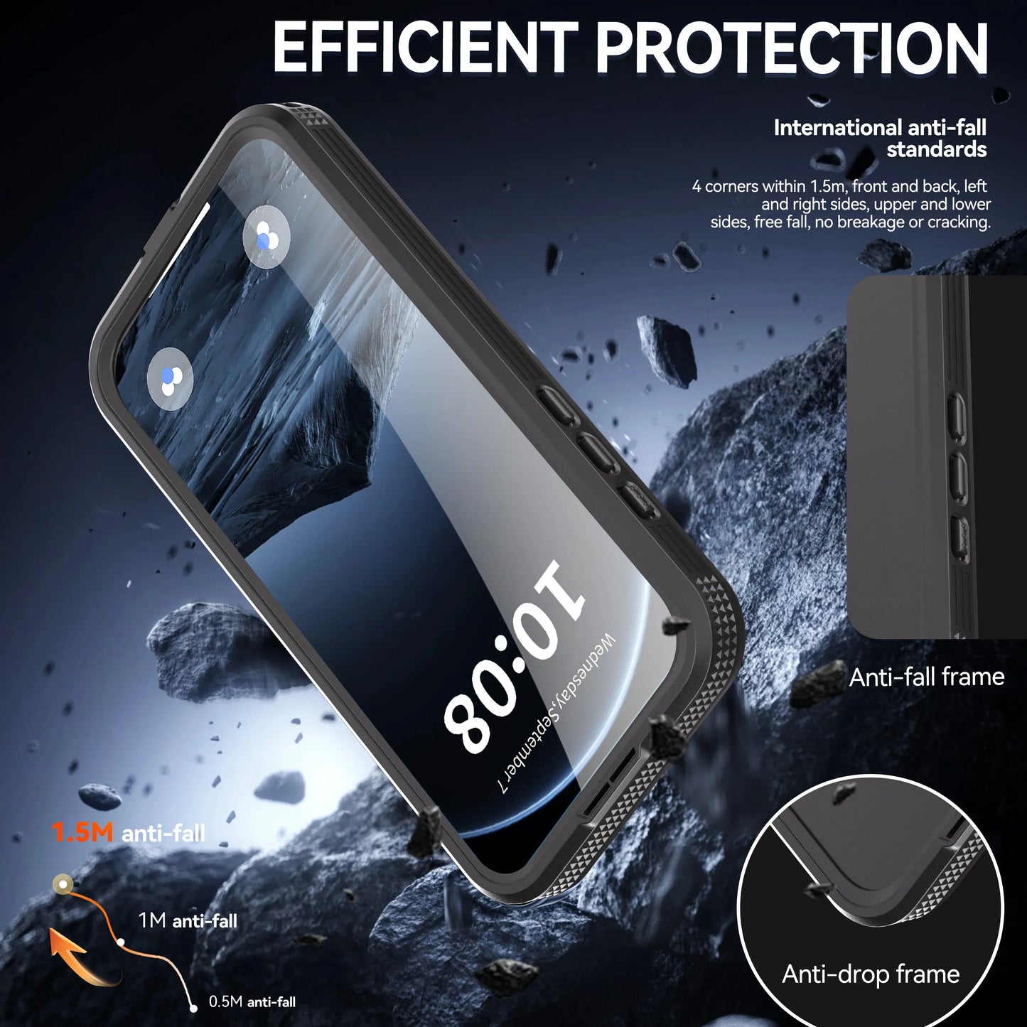 Magnetic Shockproof Dustproof IP68 Waterproof Phone Case for Apple 17Promax/ 17Pro /Air / 17 - Durable Protective Cover