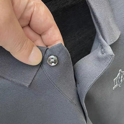 100% pure cotton high-end fashionable short sleeve summer new high-quality men's business casual polo shirt luxury brand T-shirt