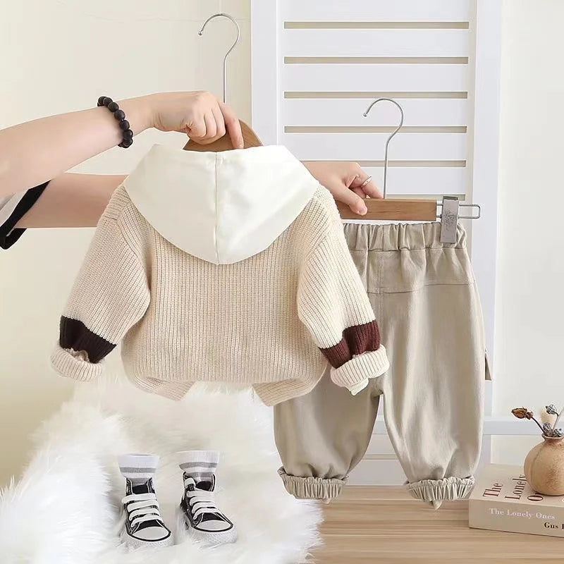 Tracksuit For Boy Sets For Children Boys Sweater Hoodies and Pants 3Pcs Outfit Sets Kids 1 2 3 4 5 Year 2025 New