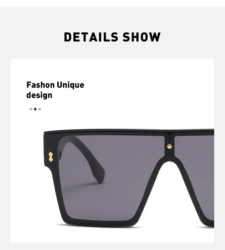 New Fashion Square Sunglasses For Women Men Oversized Frame Luxury Brand Disigner 2021 Sun Glasses UV400 Wholesale