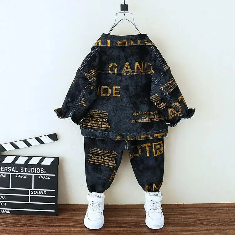 New Spring Autumn Baby Clothes Suit Boys Outfit Sets Korean Baby Boys Coat + Pants Sets Children's Set 2 To 7 years Kids Outfits
