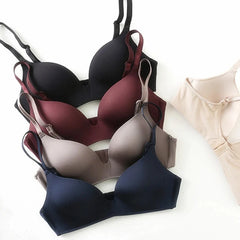 Ice Silk Wireless Bra For Women Gather Underwear Push Up Simple