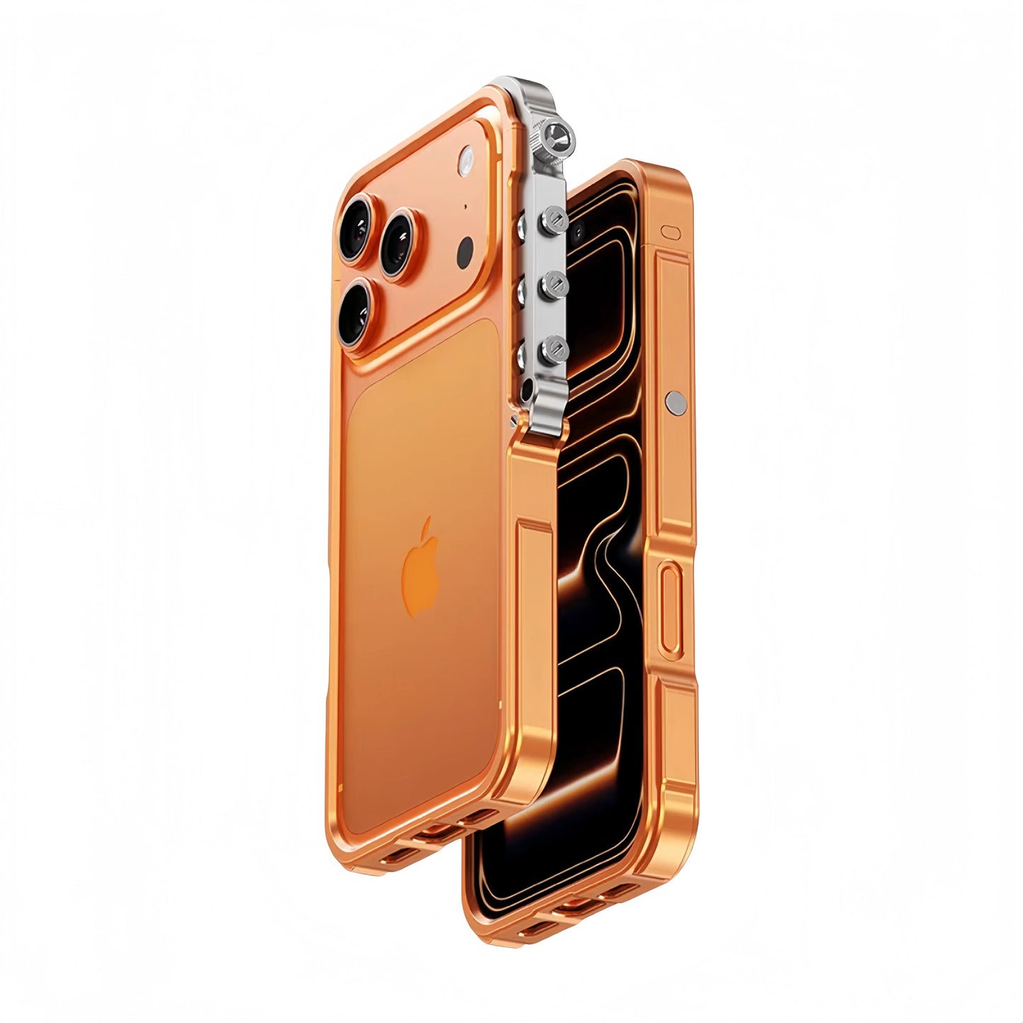 Metal Aluminum Alloy Frame Case For iPhone 17 Air 16 15 14 13 Pro Max Plus Cyberpunk Punk Heat Dissipation Shockproof Bumper
