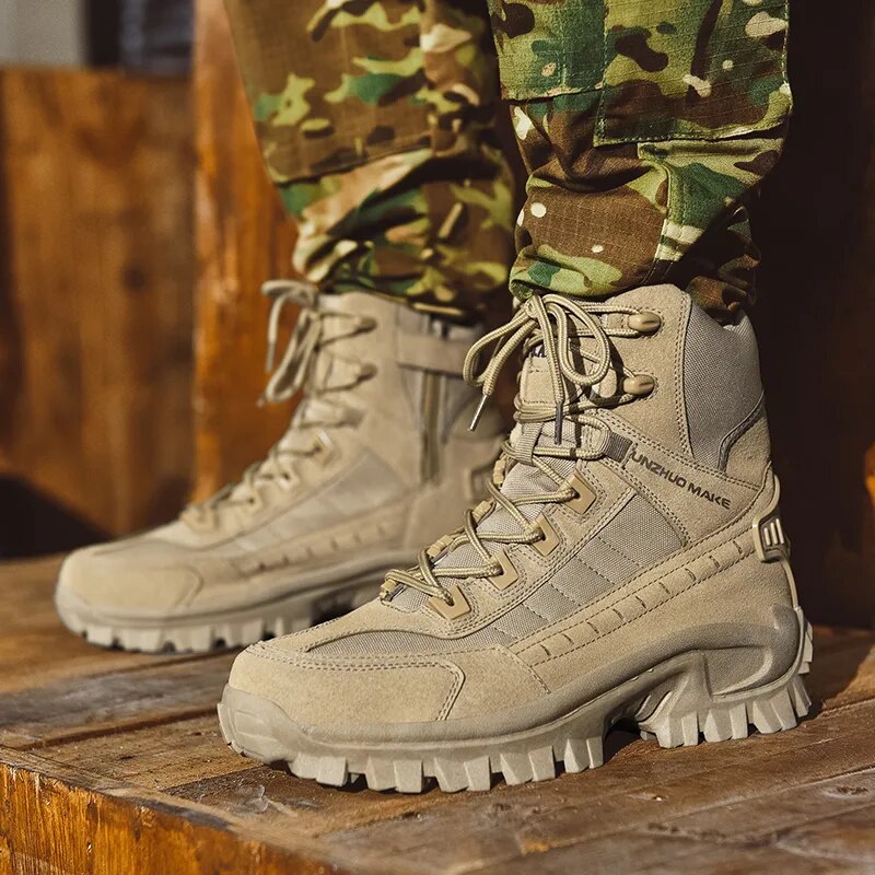 Footwear Military Tactical Mens Boots Special Force Leather Desert Combat Ankle Boot