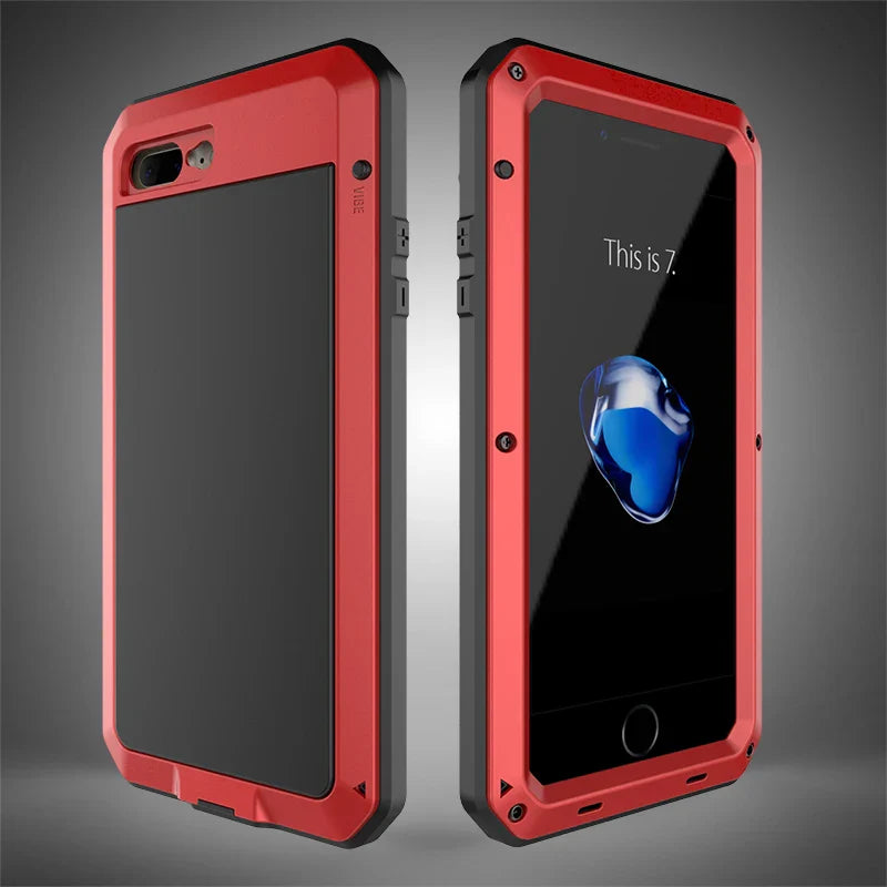 Heavy Duty Protection Armor Metal Phone Case for iPhone 17 16 15 14 13 12 11 Pro XS MAX SE XR X 6 7 Aluminum Shockproof Cover