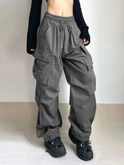 Harajuku Oversized Cargo Parachute Pants Women Streetwear Vintage Y2k