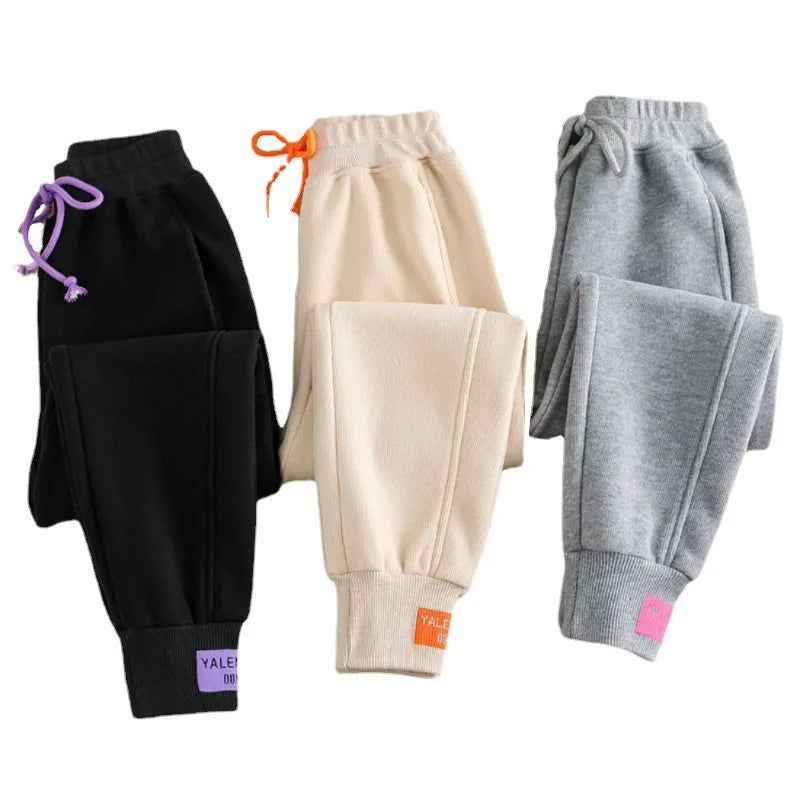 Gray women Sweatpants Autumn Winter  Baggy Streetwear Oversize Sports Pants
