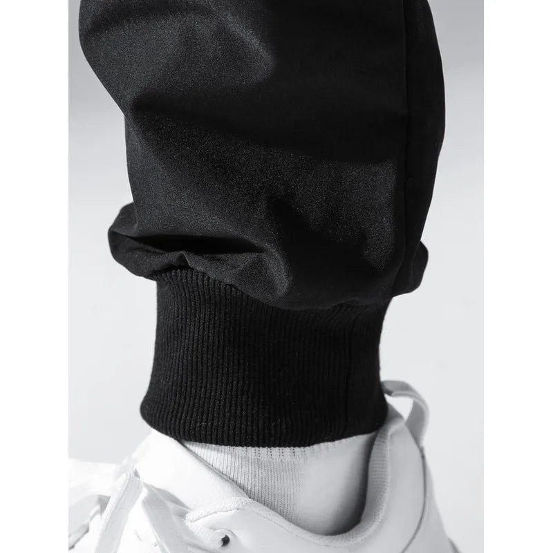 Men Zip Detail Flap Pocket Side Drawstring Waist Cargo Pants