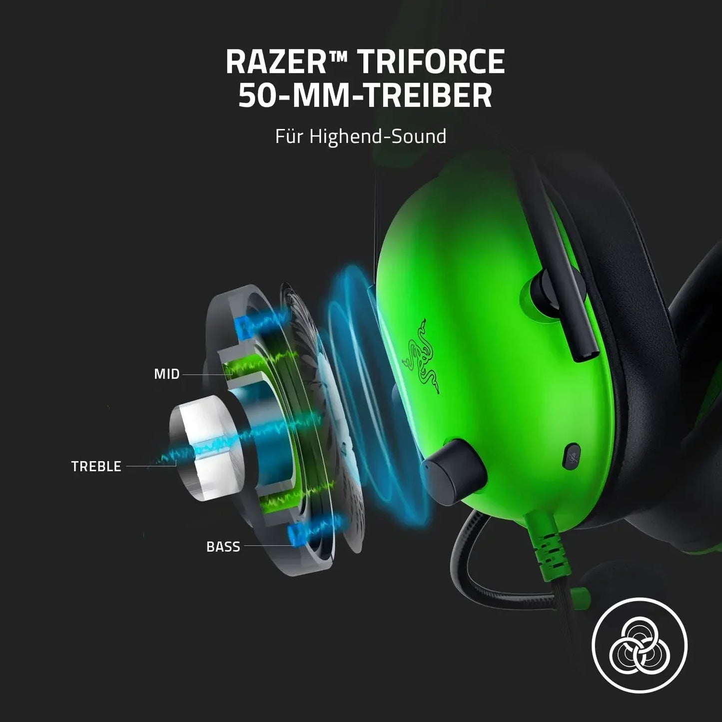 New Razer BlackShark V2 X Wired Esports Headset Advanced Passive Noise Cancellation, 7.1 Surround Sound, Hyperclear Cardioid Mic