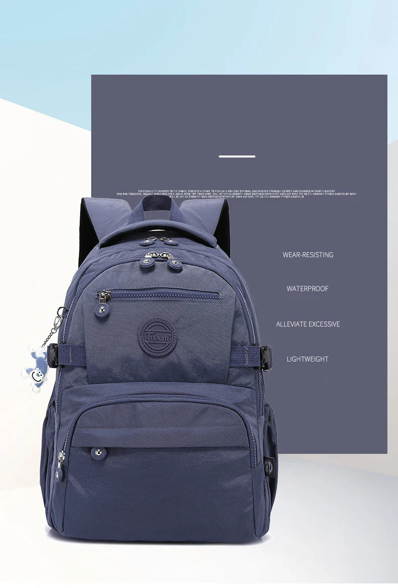 TEGAOTE Large Nylon Waterproof Backpack Travel Rucksack for Women School Bags Mochilas Mujer Kids Girls 2026