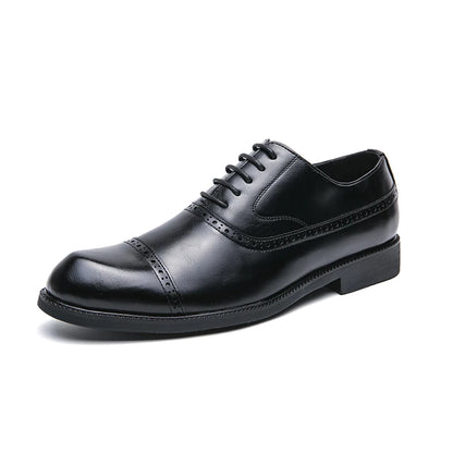 Luxury Business Leather Shoes Men Breathable Rubber Formal Dress Shoes Male Office Oxford Wedding Flats Footwear Mocassin Homme