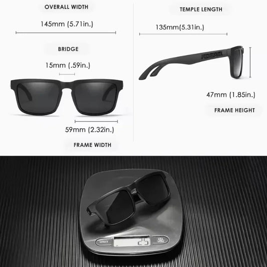 New KDEAM Brand High Quality Square Sunglasses for Men Sports Polarized Sun Glasses 2026 Reflective Coating Colorful Lens UV400