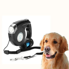 Pet Leash 4.5M Multifunctional LED Flashlight Extendable Retractable Dog Lead Animal