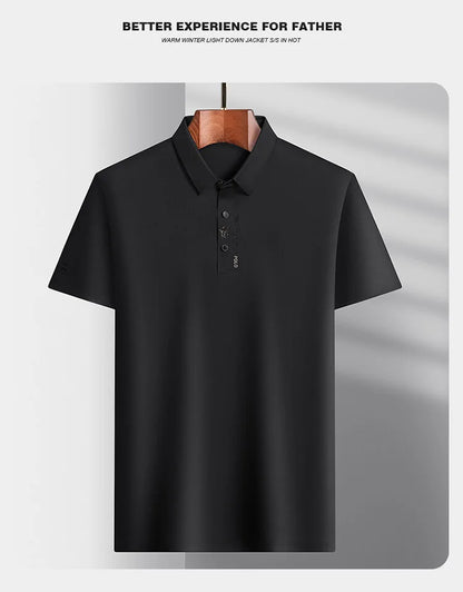 Brand high-end ice silk short sleeved men's POLO shirt 2024summer fashionable embroidery design top breathable and cool T-shirt