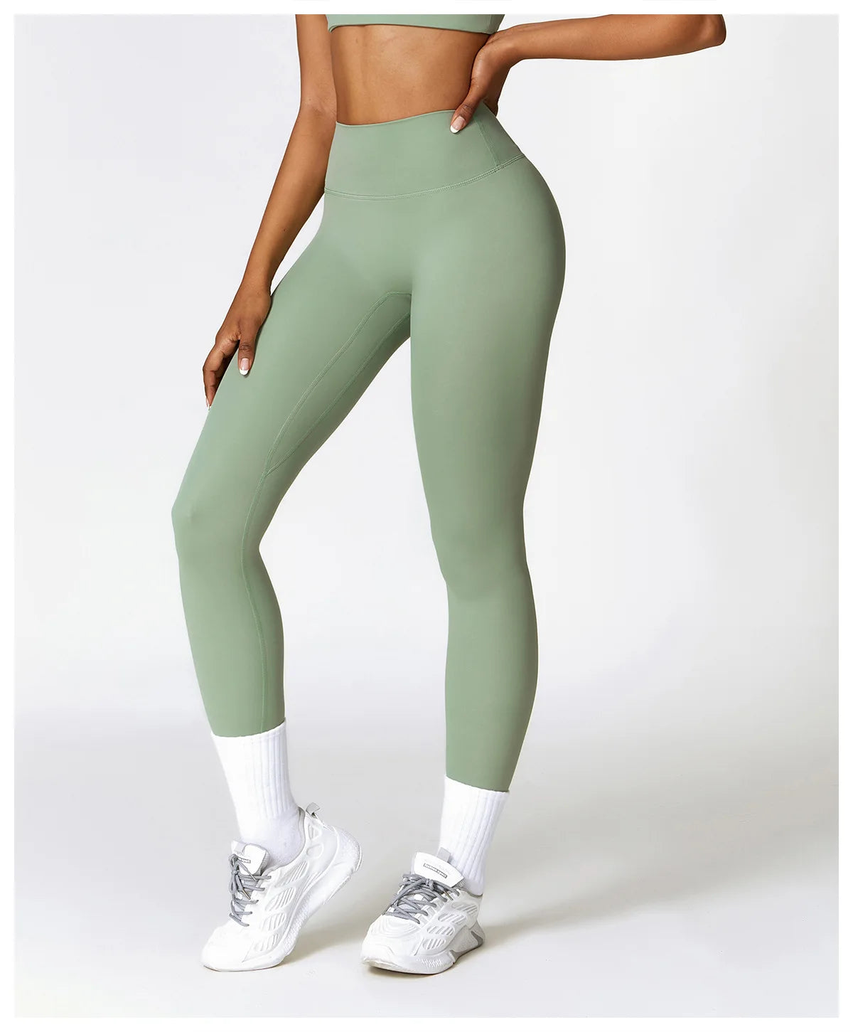 Women Sport Seamless Leggings High Waist Elastic Solid Yoga Leggings Gym Workout