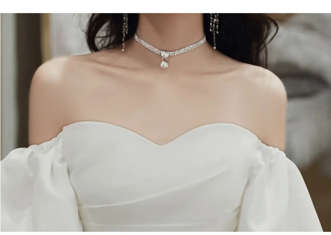 Homecoming Dresses:  White Formal Evening Dress Boat Neck Solid Wedding Party