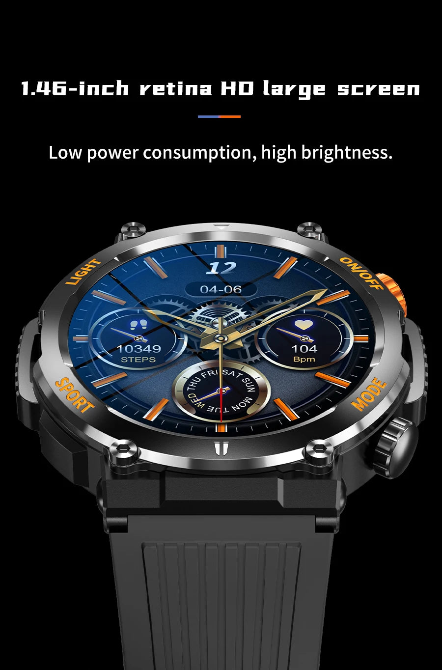Men's Smart Watch 360 * 360 HD Touch Screen Sports Waterproof Smartwatch Health Monitoring Bluetooth Call Smart Watches