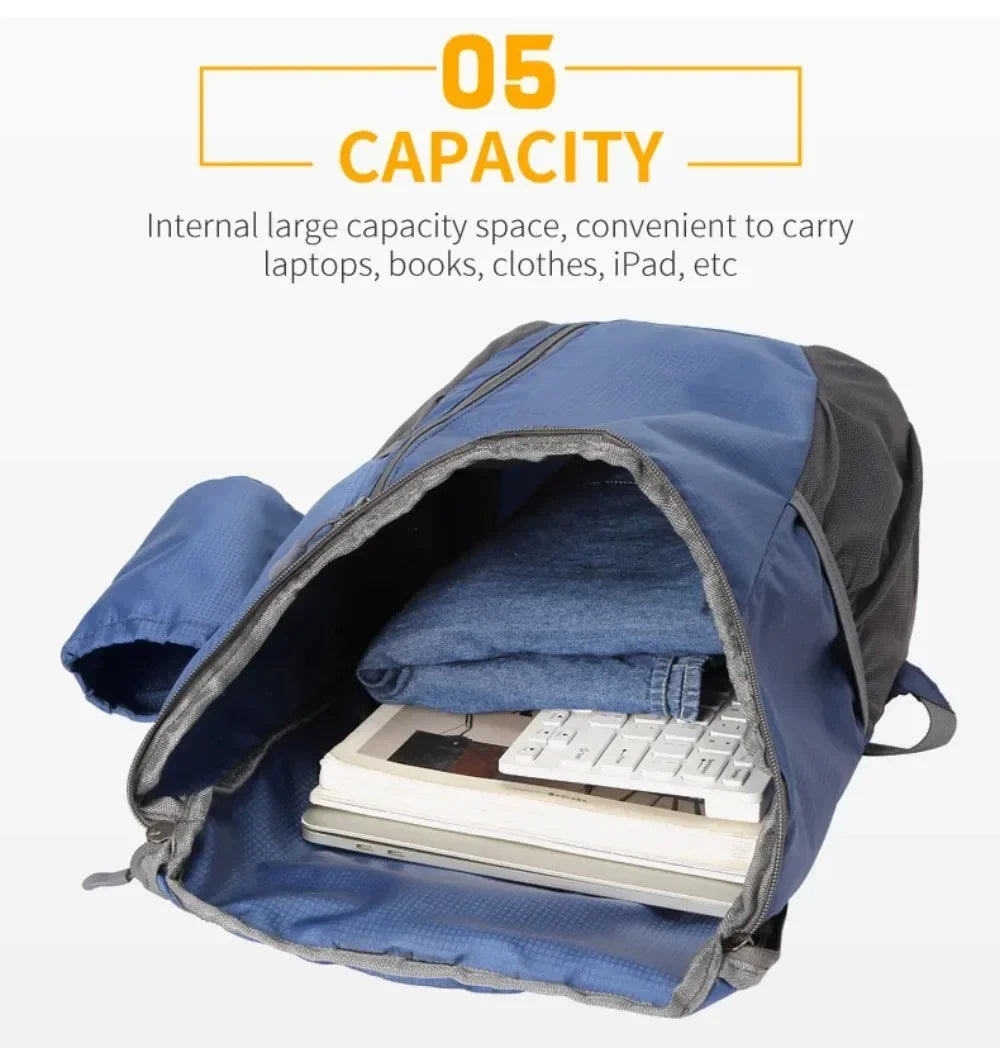 20L Day Pack Portable Foldable Backpack Folding Mountaineering Bag Ultralight Outdoor Cycling Rucksack Travel Hiking Knapsack