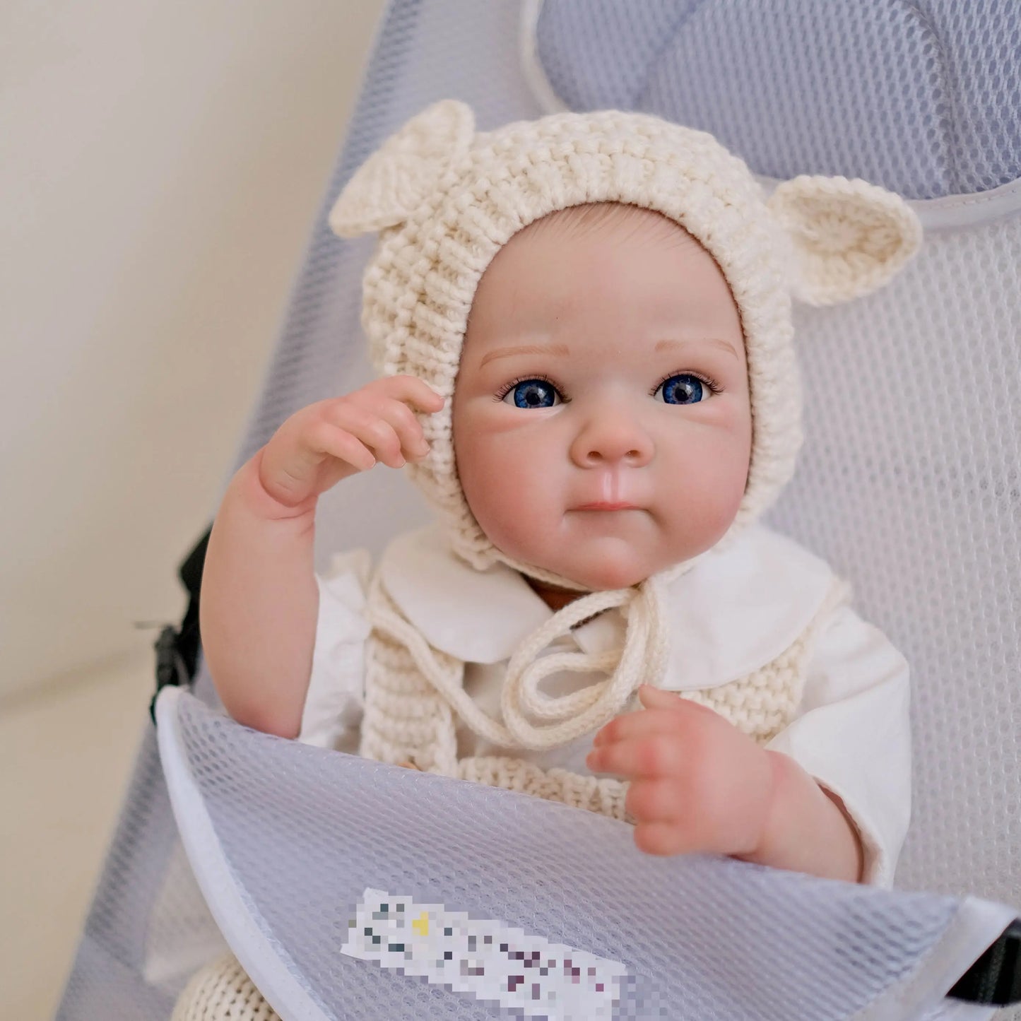 NPK 19inch Reborn Full Vinyl Body Bettie Girl Lifelike Real Newborn Baby Doll Hand-Detailed Paint Hair