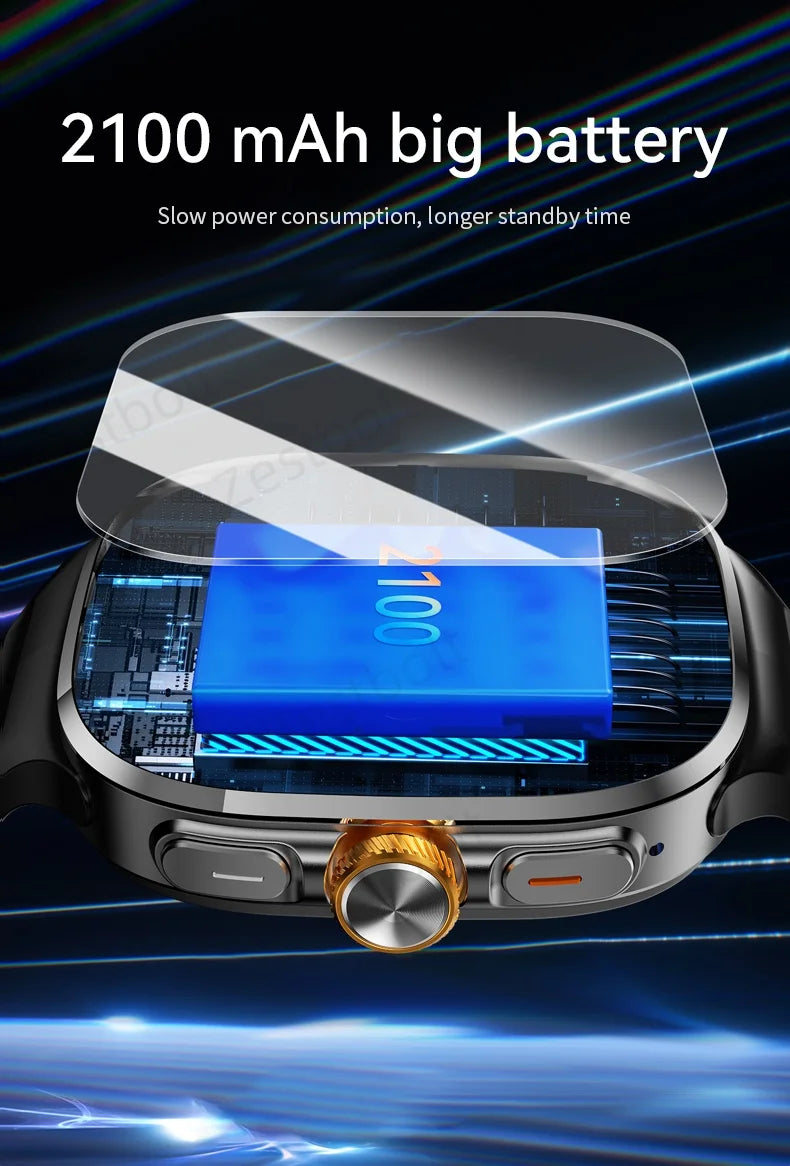 M99 Smartwatch 2.4inch Larger Amoled Screen 12 Panel Menu Smart Watch With 190° Rotating Camera 2100Mah Battery Android 10.0 OS