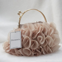 Satin Floral Bride Party Evening Clutch Bag Women Wedding Purses and Handbags