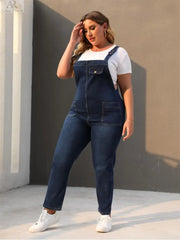 Jumpsuits Women   High waist plus size Casual Straight Ladies  Female Denim