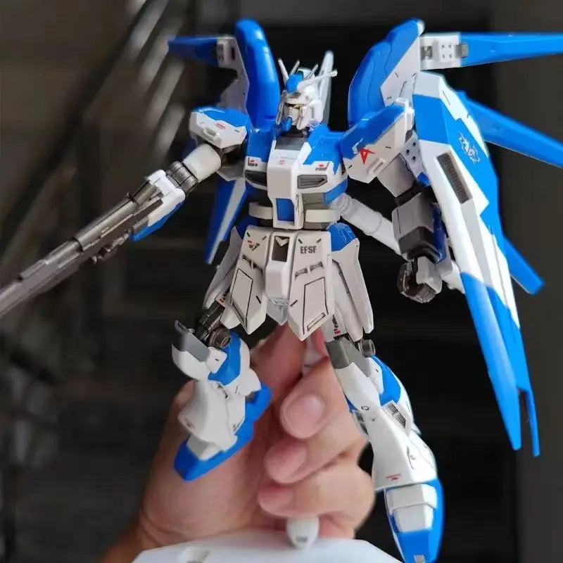 HG 1/144 RX-93-ν2 Hi-ν Mech Assembly Model Kits Hi Nu Action Figures Desktop Decoration Doll Boy Puzzle Toy Gift Collectible