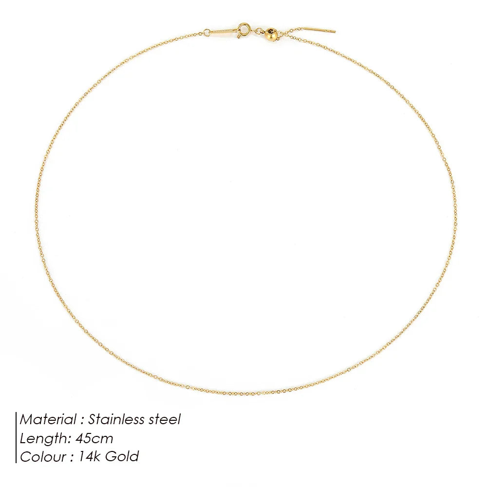 eManco Adjusta Long Layered Pendant Necklace  Stainless Steel Necklace Chocker Necklaces for Women Fashion Jewelry YX26925