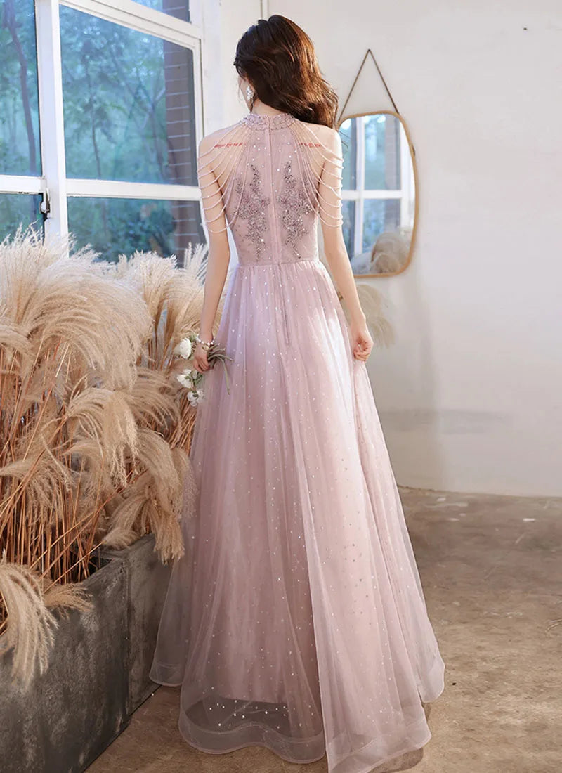 Evening wear Dresses: Pink Evening Dress  For Prom Dress For Women