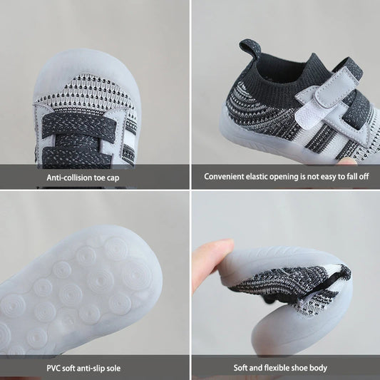 Children's Casual Sports Shoes Mesh Breathable Boy Girls Walking Shoes Soft Soles