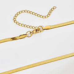 Fashion Stainless Steel Gold Plated Chain Necklace for Women Golden Choker