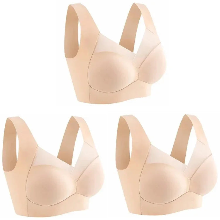 Ice Silk Seamless Sport Bra Gather Prevent Sagging Underwear No Steel Ring