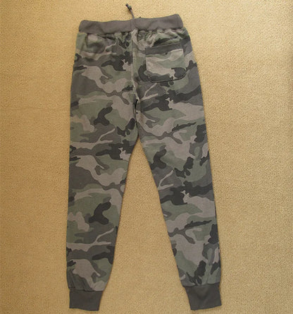 Womens Elastic Band Camouflage Trousers Autumn Breathable Jogger Harem Pants