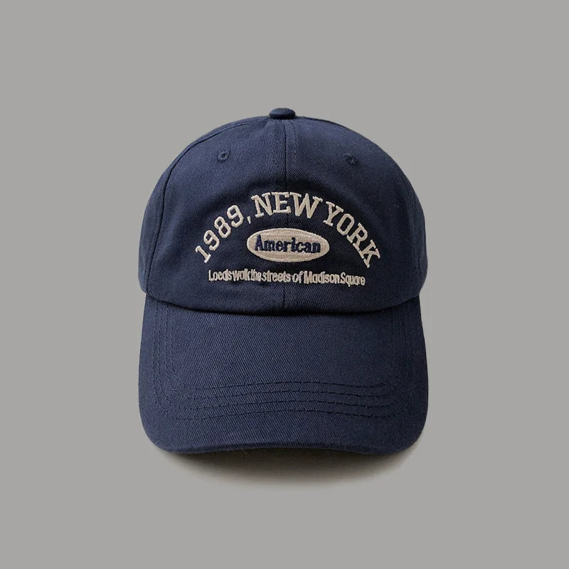 Retro Letter Embroidery Baseball Cap for Men and Women Curved Brim Hat Summer Outdoor Soft Top Caps Casual Snapback Sun Hats