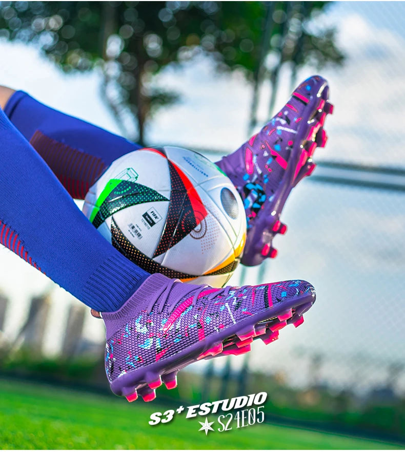 Mens Football Field Boots Ultralight Turf Indoor Society Training Soccer Shoes Cleats