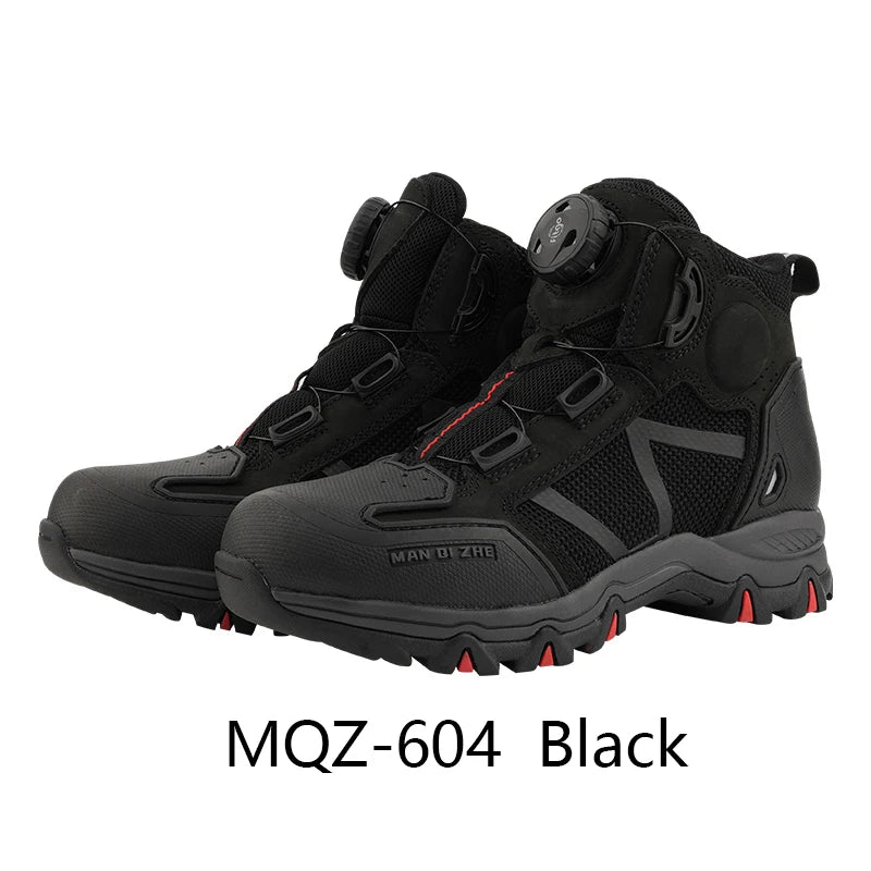 Motorcycle Summer Riding Boots for Men, Breathable Motorcycle Shoes for Men, Commuting and Casual Riding Shoes for Women, Anti-f