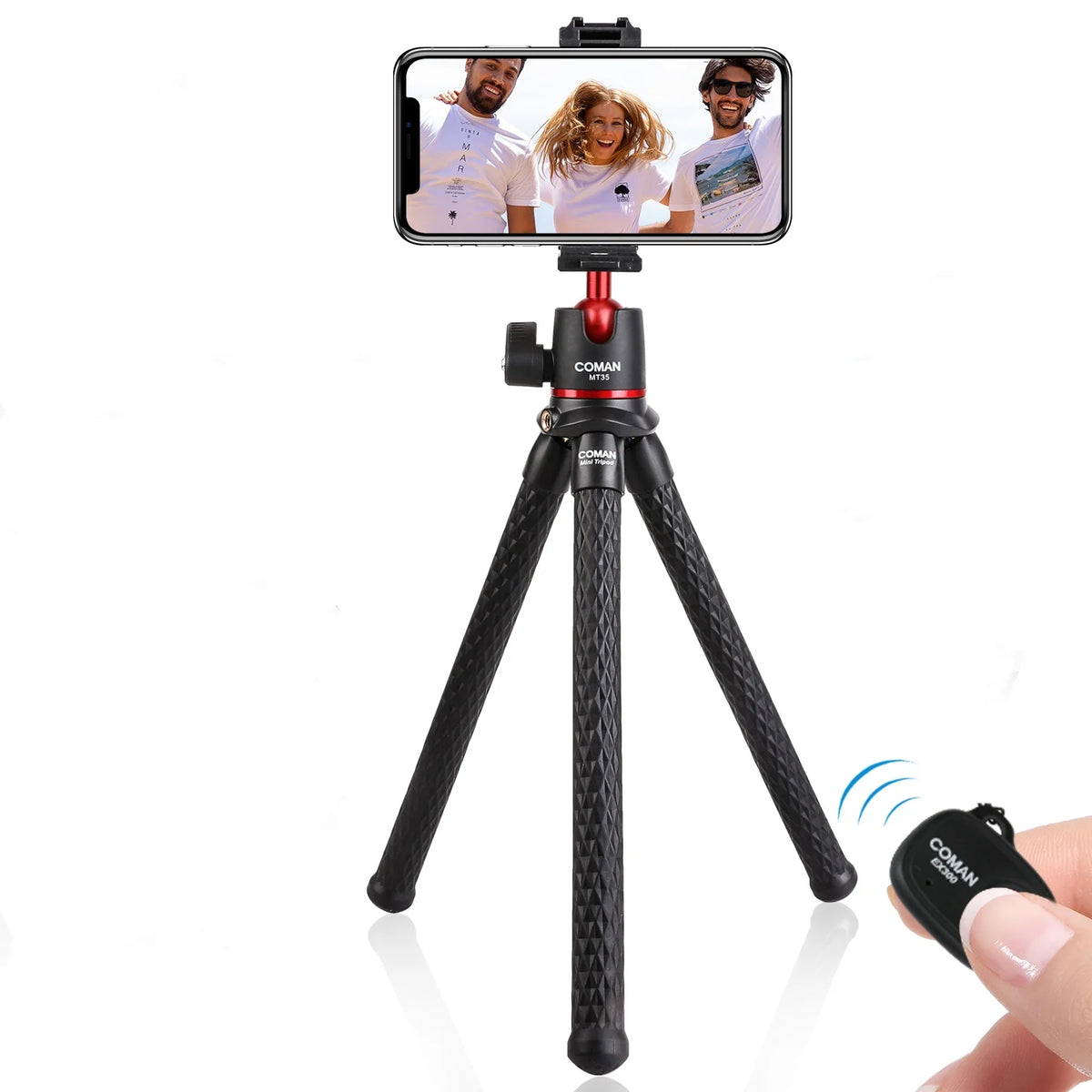 MT-35 Flexible Camera Tripod Hidden Phone Tripod Mount With Cold Shoe