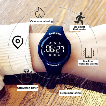 LED Smart Bracelet Multifunctional Fitness Wristband Sport Bracelet  for Male And Female Students Waterproof Smartwatch